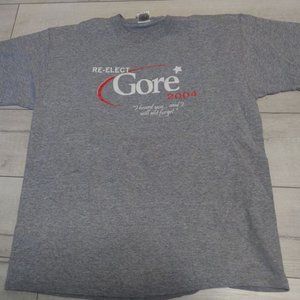 Vintage Political Shirt Mens Sz XL *- Re-Elect Gore 2004